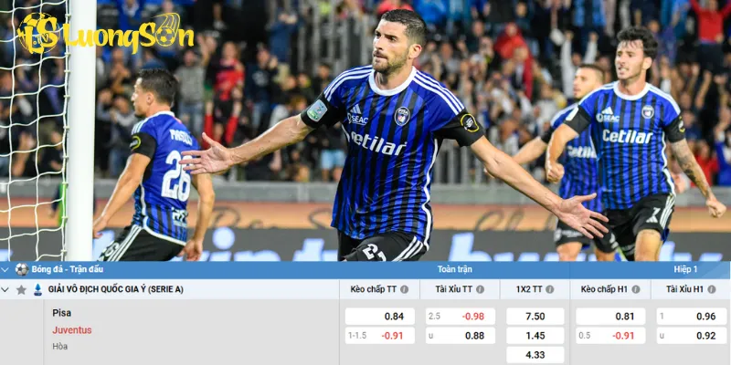 Chi tiết kèo Pisa vs Juventus