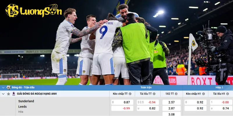 Chi tiết kèo Sunderland vs Leeds United