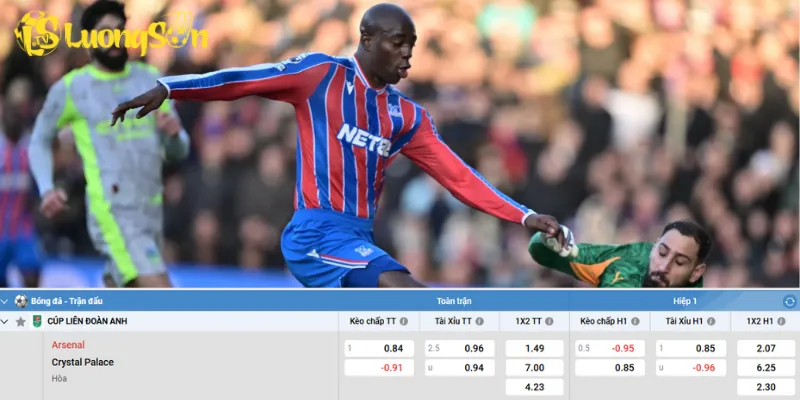 Chi tiết kèo trận Arsenal vs Crystal Palace