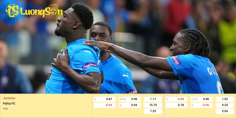 Juventus vs Pafos hứa hẹn có không ít bàn thắng