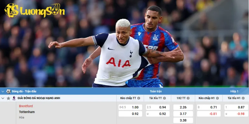 Chi tiết kèo Brentford vs Tottenham