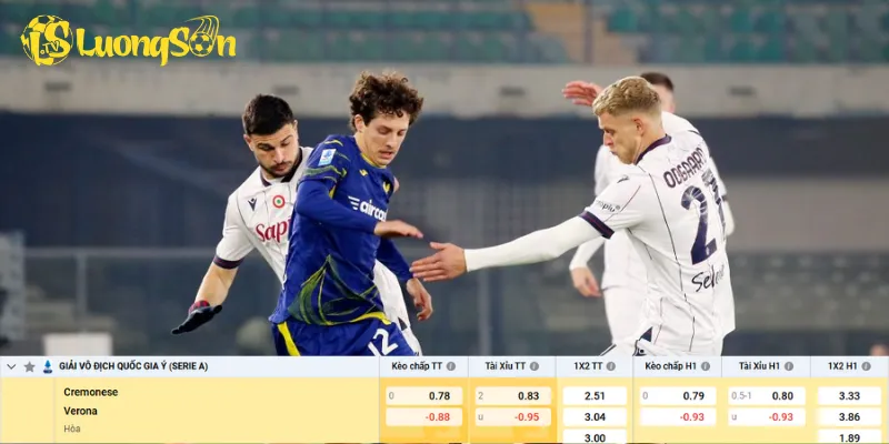 Chi tiết kèo Cremonese vs Hellas Verona