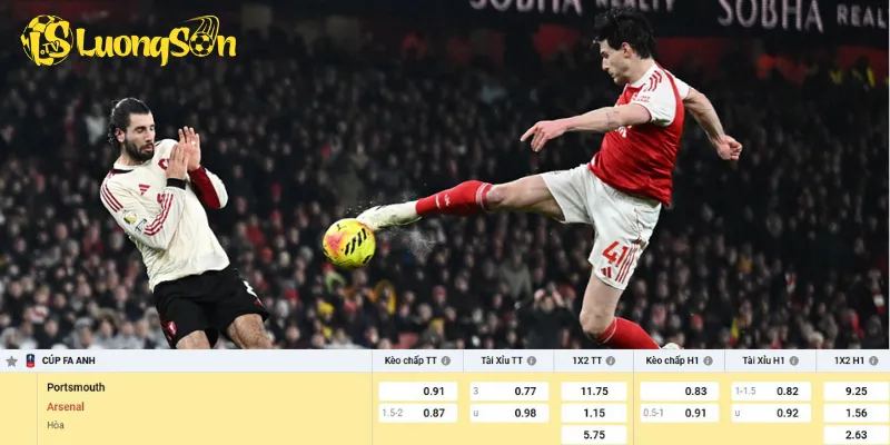Chi tiết kèo Portsmouth vs Arsenal