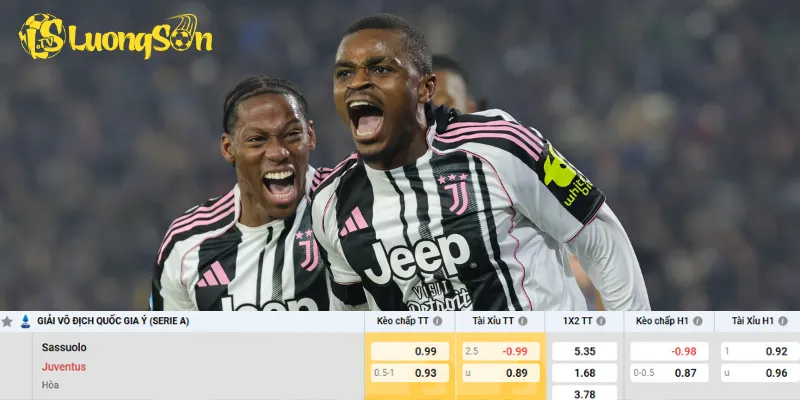 Chi tiết kèo Sassuolo vs Juventus