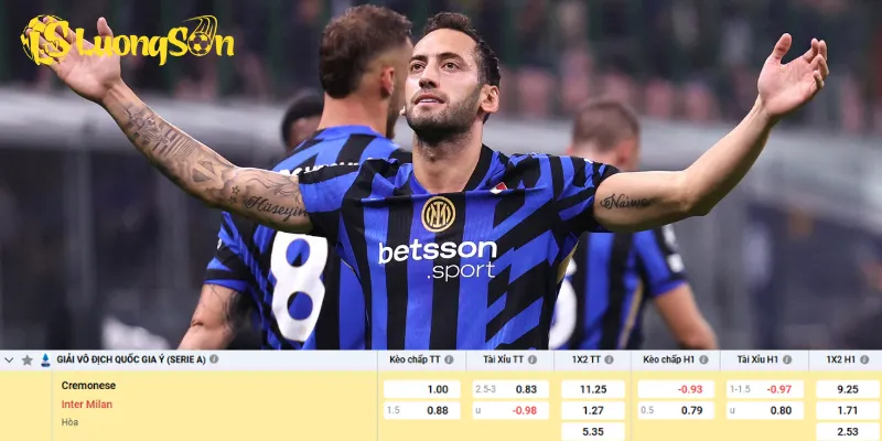 Chi tiết kèo Cremonese vs Inter