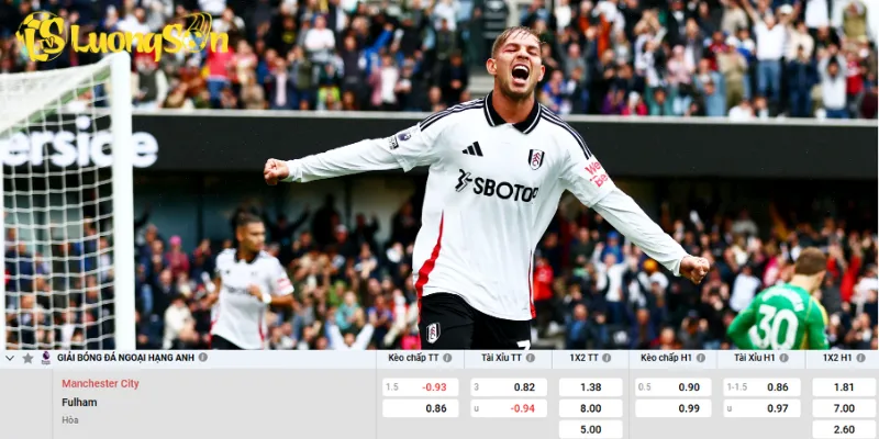 Chi tiết kèo Man City vs Fulham
