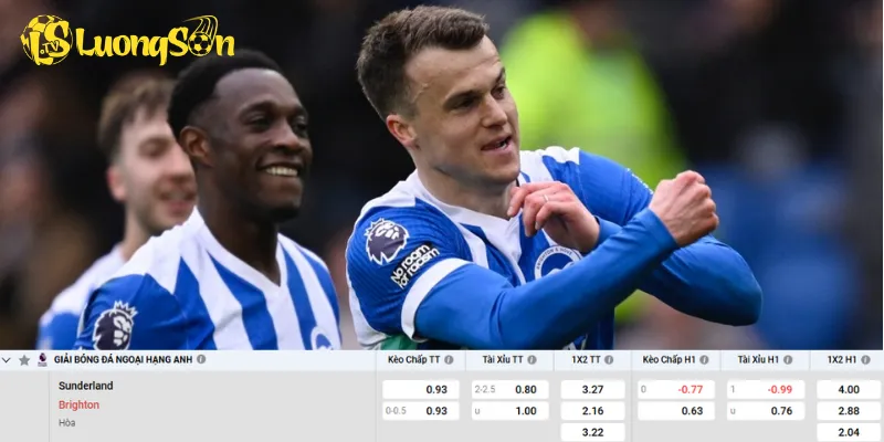 Chi tiết kèo Sunderland vs Brighton