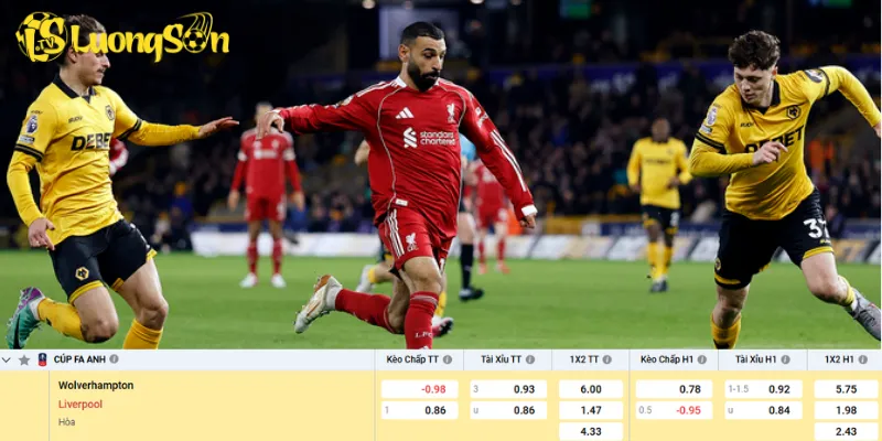 Chi tiết kèo Wolves vs Liverpool