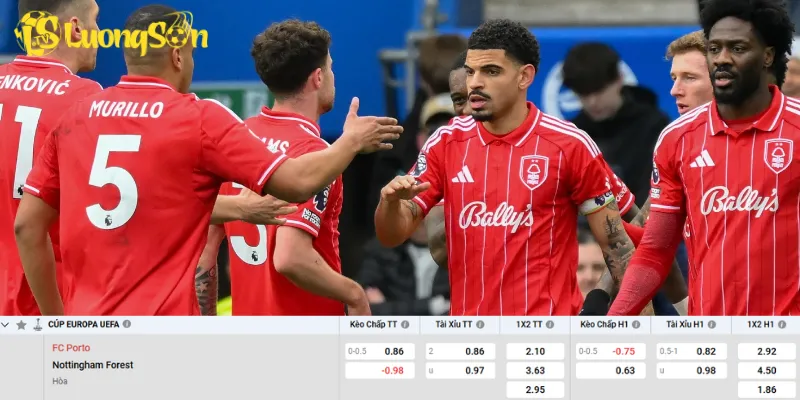 Chi tiết tỷ lệ kèo trận đấu Porto vs Nottingham Forest