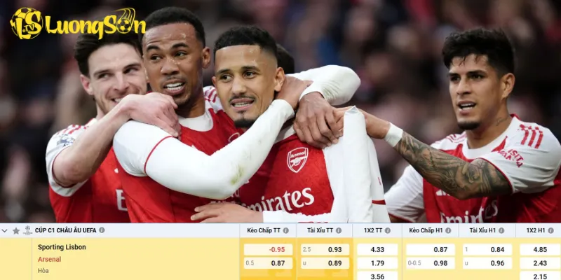 Chi tiết tỷ lệ kèo trận đấu Sporting vs Arsenal